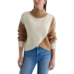 EXPRESS Women Sweater REVERSIBLE STYLE KNIT COLOR BLOCK Medium